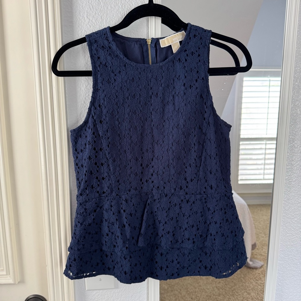 Navy Sleeveless Top